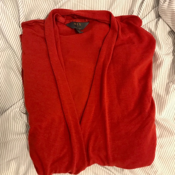 Mix by 41 Hawthorne Long Orange Cardigan - Picture 4 of 4